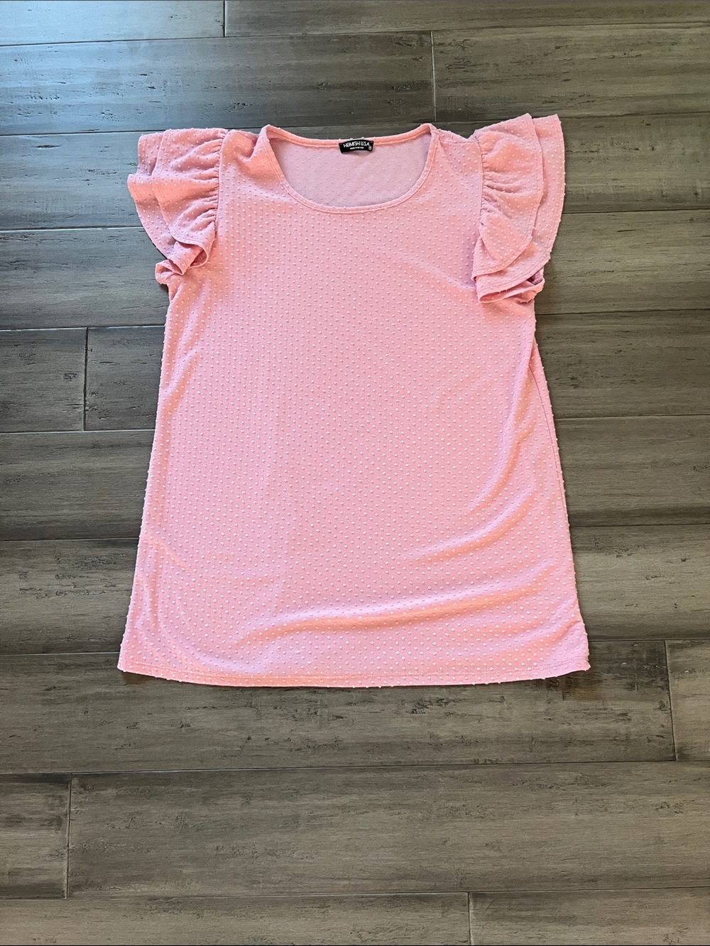 Pink Ruffle Sleeve Shirt